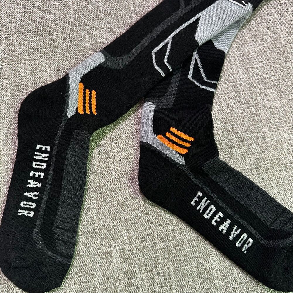 Endeavor Unisex Surplus Socks Medium M Black Geeky New NWT